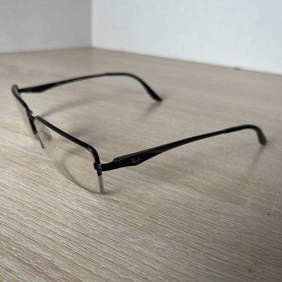 Ray-Ban RB6154 2576 Eyeglasses Half Rim Black Metal Flex Hinge Frames 54-17-140 - Picture 3 of 9